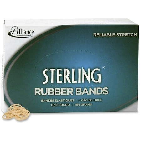 Alliance Rubber Alliance 24085, STERLING RUBBER BANDS, SIZE 8, 0.03in GAUGE, CREPE, 1 LB BOX, 7100PK ALL24085